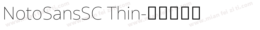 NotoSansSC Thin字体转换